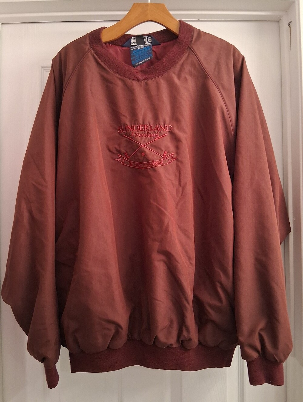 Vintage Sunderland Of Scotland Windbreaker Burgundy XL